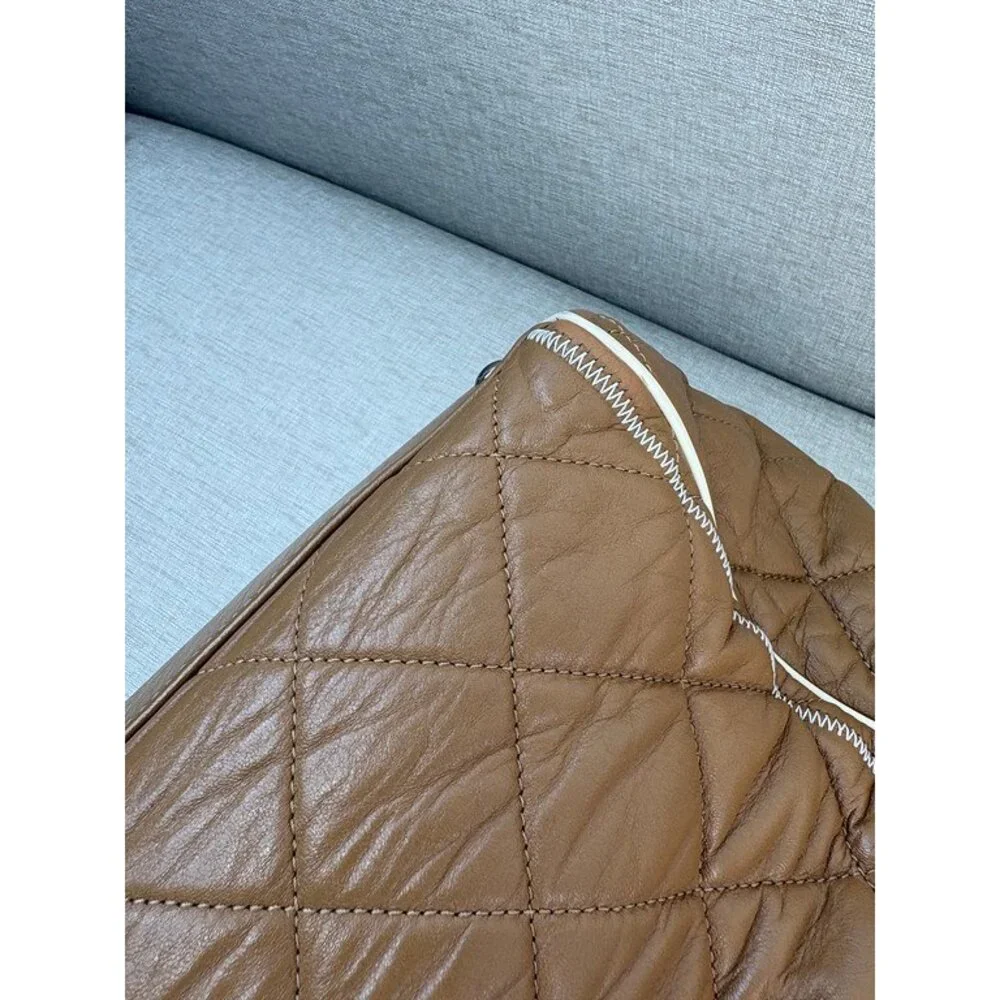 CHANEL Camel Aged Calfskin Reissue Shopping Tote Large SHW